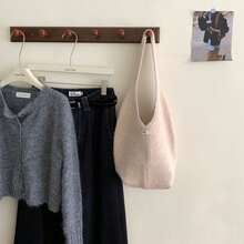 Women Top Handle Bags - SKU-01麻灰色/含羊毛 - 查看 6