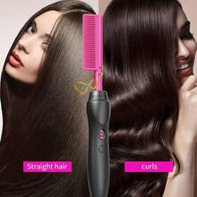 Professional Ceramic Hair Straightener With Multi-Function Copper Straightening Comb