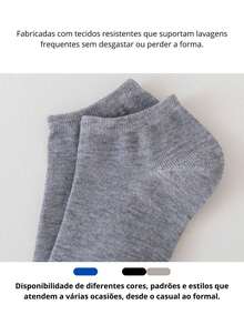 Kit 12 Pares de meia cano curto de algodão Floral Original dia dos Pais - Multicolorido - Visão 7