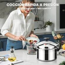 4L Aluminum Pressure Cooker Steamer Soup Pot Set Cooking Meat Compatible With Gas Stove Top And More For Kitchen Restaurants, Used For Cooking Rice, Soup - Silver - View 3