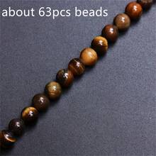 Cuentas de ojo de tigre amarillo natural (1 tira, 4, 6, 8 y 10 mm): cuentas sueltas redondas vibrantes para hacer joyas, proyectos de bricolaje, accesorios artesanales y creaciones con cuentas de moda. Perfectas para crear pulseras, collares y más. - Café integral - Ver 9