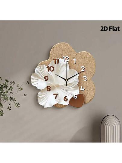 1pc Verlichting Luxe High End Feel, Bloemen Wand Clock, Super Silent Quartz Movement, No Ticking, ating Clocks In Living Rooms,Bedroom Room, Offices, Restaurant, Cafes, Perfect ative Friends Family Home Room view 8