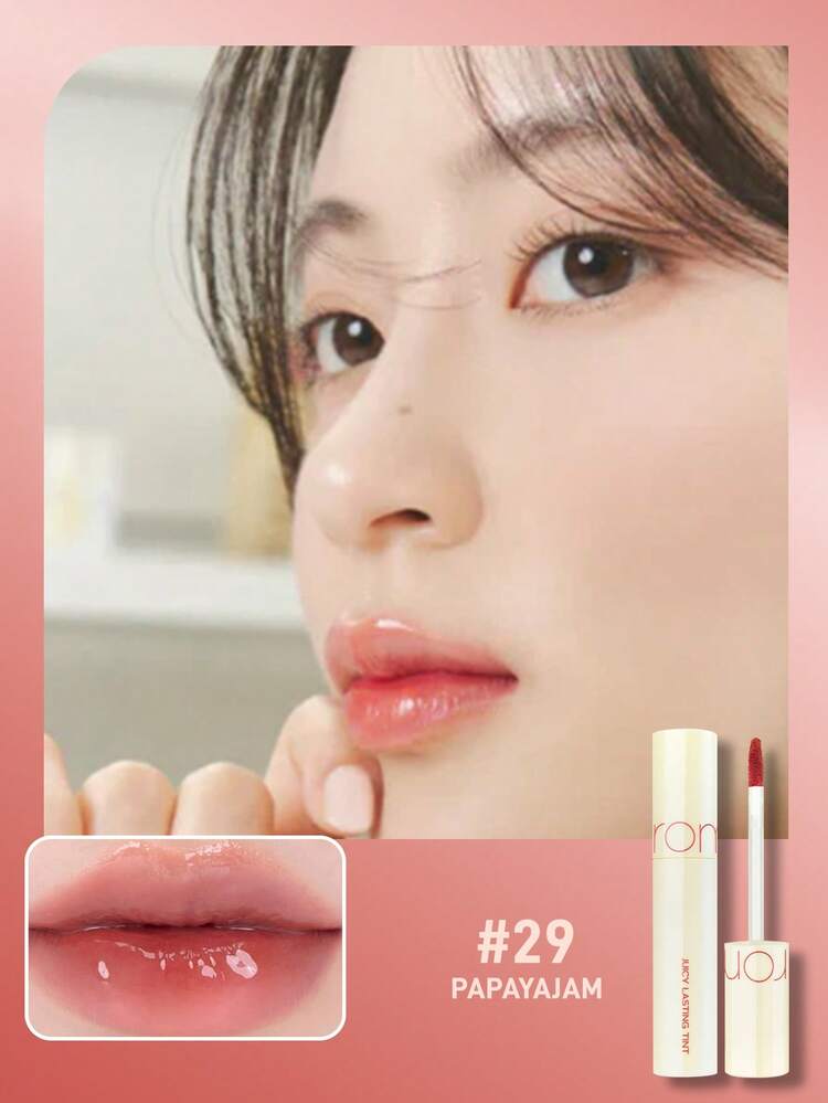 Rom&Nd Juice Lip Tint - Waterproof Matte Lip Gloss - Moisturizing Non-Greasy Lipstick - Korean Makeup - 29 PAPAYAJAM - View 2