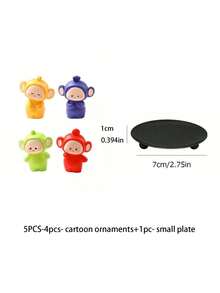 4 piezas de figuritas de resina con diseños de dibujos animados micro, adecuadas para decoración de escritorio, decoración de exhibición, decoración colgante del tablero, decoración del césped, decoración de escritorio de oficina, accesorios colgantes de monitor, colores vibrantes, decoración de micro paisaje, adornos clásicos de estatuas de escritorio, accesorios de bolsa ciega, regalos de cumpleaños, regalos navideños, artículos de colección para el hogar ideales, temporada de regreso a clases