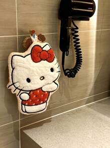 1条Hello Kitty & Kuromi速干手巾 - 柔软珊瑚绒挂巾，饰有可爱卡通图案，为浴室、厨房、卧室增添趣味装饰 - 可爱的卡通家居装饰 - 彩色 - 查看 3