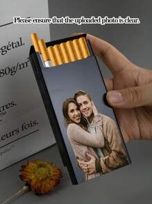 Custom Cigarette Case With Photos,Personalized Cigarette Case For Women,Customized Cigarette Storage Box,Customizable Picture Birthday Gifts,Slim Cigarette,Valentine's Day,Men's Gifts,Wedding Accessories,Travel Essentials,Portable,Unisex,Anniversary,Father's Day,Men,Women,Couple,Family,Friend - Style a - View 3