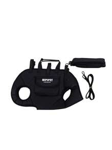 Cute Breathable Dog Backpack , Portable Traction Backpack With Adjustable Straps For Cats And Dogs, Crossbody Or Shoulder Carry, Pet Supplies Stylish Dog Gear Cat Carrier Cat Backpack Bike Trailer - White - View 9