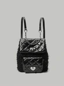Women Fashion Backpacks - 黑色 - 查看 2
