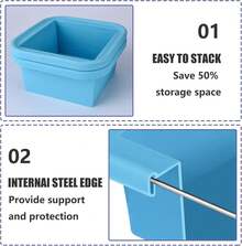 2 Cup Silicone Freezer Trays With Lid 2 Pack Silicone Freezer Molds Make 2 Perfect Soups, Broths, Stews, Sauces, Curries,9831737 - 珊瑚粉 - 查看 2