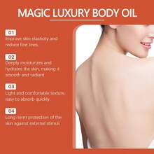 100ml Body Deeply Moisturizing Oil Firming Dry Skin Tightening Smoothing Brightening Fade Fine Line Chest Thighs Rejuvenating Repairing Soften Nourishing Skin Care Oil For All Skin Types - 紅色 - 查看 10