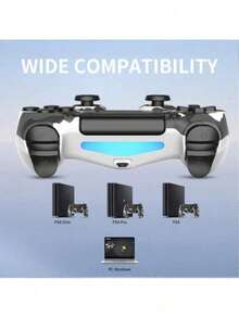 PlayStation Dualshock 4 Camouflage Wireless Controller With Chargeable Cable - Black and White - View 3