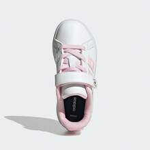 Adidas 女童 GRAND COURT  EL K 训练鞋，低帮 JR8134 - 白色 - 查看 4