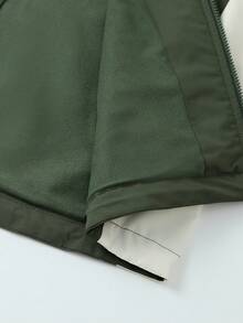 Annil 童装 女童 女童 男童 中大童 青少年 抓绒防静电外套 科技防寒拼色夹克 秋季 - 綠色 - 查看 6