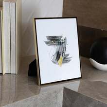 Porta Retrato Wolff Classic de Aço Inox Dourado 20cm x 25cm