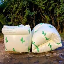 2 pièces Brassards gonflables, Brassards rayés en PVC pour manches flottantes pour piscine, sports nautiques pour adultes et enfants, entraînement à la natation, fête de plage d'été