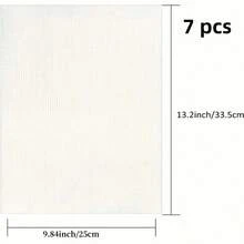 7 件塑料帆布、塑料网、刺绣网、针织钩针物品、DIY 手工艺品、杯垫钩针、创意设计裁剪网布 - 白色 - 查看 15