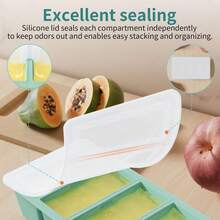Silicone Freezer Tray For Sauce Cube:  Silicone Freezing Tray For Soup Storage - Freeze 250mL 125mL Souped Broth Portion,9830778 - 青檸色 - 查看 8