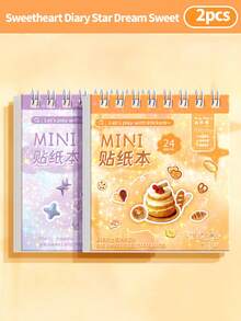 3 piezas/2 piezas/1 pieza Pegatinas mini para fosas nasales para planificador, pegatinas pequeñas para uñas para niñas y niños, pegatinas transparentes y resistentes al agua para manualidades y doodle, pegatinas de dibujos animados lindos para fundas de teléfono - Mini libro de pegatinas - Ver 16