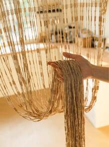 1pc Multi-Color Lace Woven Curtain, Party/Valentine's Day Flower Curtain, Tassel String Curtain