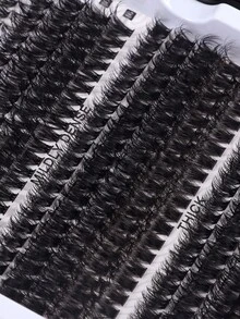 300PCS Fluffy Large Capacity Individual Lash Clusters, 10-16mm D Mix False Lash Clusters, DIY Eyelash Extension Set With Eyelash Glue, Makeup Remover, Tweezer, For Easy Apply Long Lasting At Home, Extension Kit, Clusters Kit, Lashes, Eyelashes, Fake Lashes