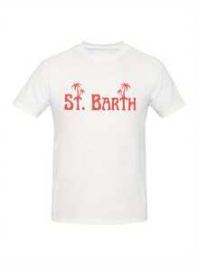 Saint Barth Fashion Printed Tops For Men Round Neck Washed Harajuku Tops Oversize T-Bands Ideal Gift