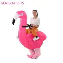 1pc 2025 New Inflatable Flamingo Costume, Mascot Costume For Women, Cartoon Character Cosplay For Halloween, Valentine's Day, Fun Party, Inflatable Costume, Dinosaur Jumpsuit, Parent-Child Interaction, Holiday Personalized Dinosaur Suit - Multicolor - View 4
