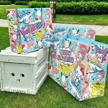 Sanrio 1 pieza Bolsa de regalo de gran capacidad para cumpleaños de Sanrio Happy Birthday, de alta calidad, bolsa de regalo de Sanrio, bolsa de envoltura de regalo, bolsa de empaque de regalo de cumpleaños, esencial para regalos de cumpleaños, también se puede usar para almacenamiento diario