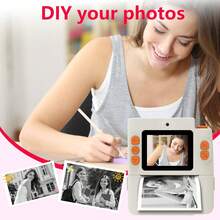 2-In-1 Digital Camera And Printer, Instant Photo Printer - Prints Sticker Photos Instantly, 1080P Video Recording, 48MP High Resolution, Built-In Color Pens And Printing Paper, 1300mAh Rechargeable Battery, Great Gift For Birthday, Christmas, Holidays, Travel And Parties (Portable & Easy To Use), Toy Camera - ET-multicolor - View 11