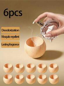 1 szt. Drewniany dyfuzor zapachowy w kształcie kubka, mały, jajowaty dyfuzor mineralny do aromaterapii do samochodu, biura, sypialni, salonu, gabinetu, dekoracji biurka, bezpłomieniowy, bezbateryjny, dyfuzor zapachowy do domu