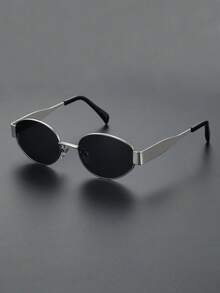 1/4件装金属几何全框经典时尚眼镜，适合返校、音乐节、海滩派对、钓鱼、驾驶、高尔夫等场合。 - 彩色 - 查看 5