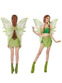 1 件/4 件大号金属蝴蝶翅膀，万圣节仙女翅膀派对服装道具，各种节日的理想选择