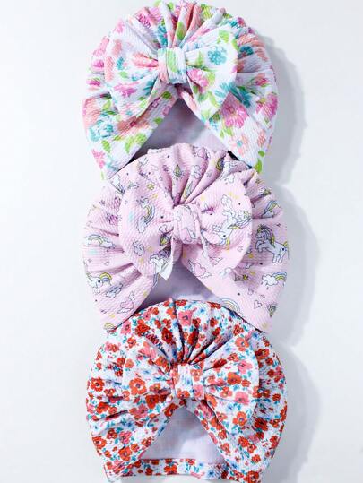 3 stuks Donut Babyhoedjes, Geschikt voor dagelijks gebruik, Geschikt voor kinderen van 0-2 jaar