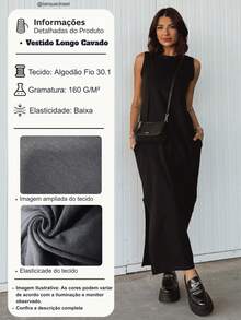 Women's Blogger Dress Cotton Long Comfortable Hollow Out - 杏色 - 查看 2