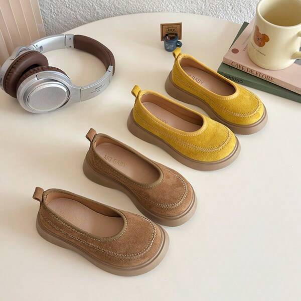 1 par de zapatos planos casuales para niños de suela suave, amortiguación de impactos y livianos, apropiados para uso interior y exterior, nuevos para primavera/otoño