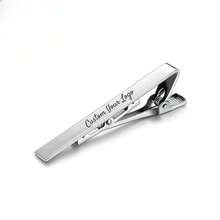 1 pieza Clip de corbata personalizado, se puede grabar con nombre o patrón, disponible en oro, plata y negro, adecuado para el Día del Padre, cumpleaños, Halloween, Navidad, boda, regalo único para amigos, invitados y padres - Multicolor - Ver 9