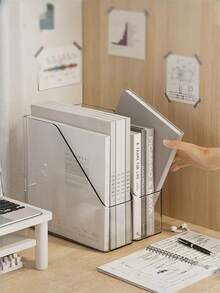 1 cái Giá sách để bàn màu xám, trong suốt bằng acrylic trong suốt Giá để sách học sinh Giá để đồ văn phòng Ký túc xá Giá để đồ tài liệu - Nhiều màu - Xem 6