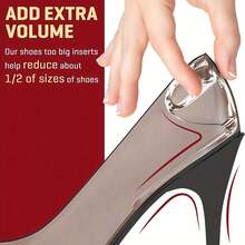 2 Pairs Of Silicone Shoe Heel Pads - Transparent Heel Protection Pads Designed Specifically For Women, Which Can Reduce Shoe Size, Increase Extra Volume, And Provide Comfortable Insoles For Shoes That Are Too Large