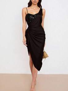 Women Cocktail Dresses - Black - View 1