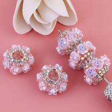 5pcs Rose Gold Luxury Multi-Color Beads With Spacer Beads And Straight Hole Beads, Suitable For Beaded Pens, Phone Charms, Keychains And Bag DIY Jewelry Craft Accessories - Mixed Colors - View 10