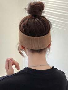 1PC Knitted Elastic Headband, Casual Sports Headscarf Wide Edge Headband