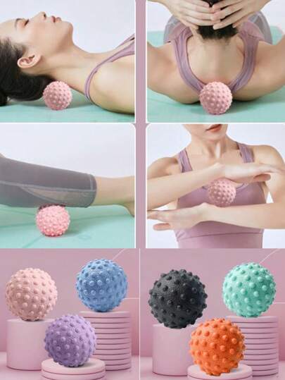 1pc Tpr Acupoint Massage Ball For Fascia Release, Foot Muscle Relaxation, 6 Colors Yoga Ball For Shoulder, Neck & Meridian Massage