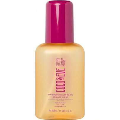 Coco & Eve Tan Boosting Anti-Aging Body Oil SPF30 - Tanning Accelerator Spray, UVA UVB Sun Protection | Fast Tan Enhancer With Natural Ingredients,