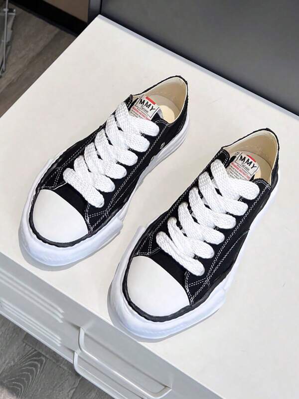 Maison Minara Yasuhiro Sneakers Classic Non-Slip Wear-Resistant Lightweight Low-Top Sneakers For Men And Women Campus Couples In Black And White, Suitable For Students, Gifts, Festivals, Campus