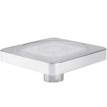 7-Color Changing LED Shower Head, High Pressure Illuminated Shower Head, 6-Inch Square Rainfall Shower Head With Lights, Chrome Plated