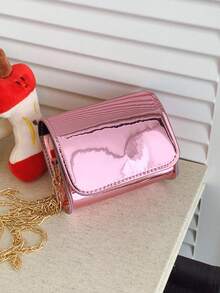 Laser Girl Fashion Shoulder Bag, New Crossbody Square Bag, Solid Color Small Purse - A - View 6