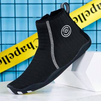 Men's Mid-Top Wading Shoes, Ankle Protection, Quick-Drying, Breathable, Non-Slip, Beach Shoes