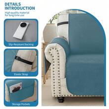 YSTYLE 1/2/3/4 Seater Sofa Cover With Armrests, Universal Armchair Cover, Non-Slip Sofa Cover, Scratch-Resistant Sofa Cover, Stain-Resistant Sofa Cover, Sofa Protector For Cats And Dogs - Dark Green - View 5