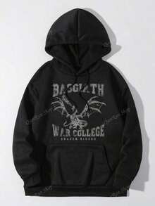 Basgiath War College  Sweatshirt Cold Weather Hoodie Casual Jacket - Black - View 2