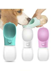 Portable Pet Water Bottle, Leakproof Dog/Cat Outdoor Walking Water Bowl For Chihuahua, Bulldog And Other Pets