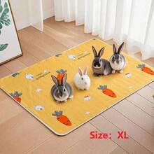 1 szt. Wodoodporna mata na mocz dla zwierząt z uroczym, kreskówkowym wzorem, oddychająca, lekka i zmywalna, odpowiednia na każdą porę roku, losowe cięcie wzoru, nie nadaje się do prania w pralce, spód nie jest wodoodporny